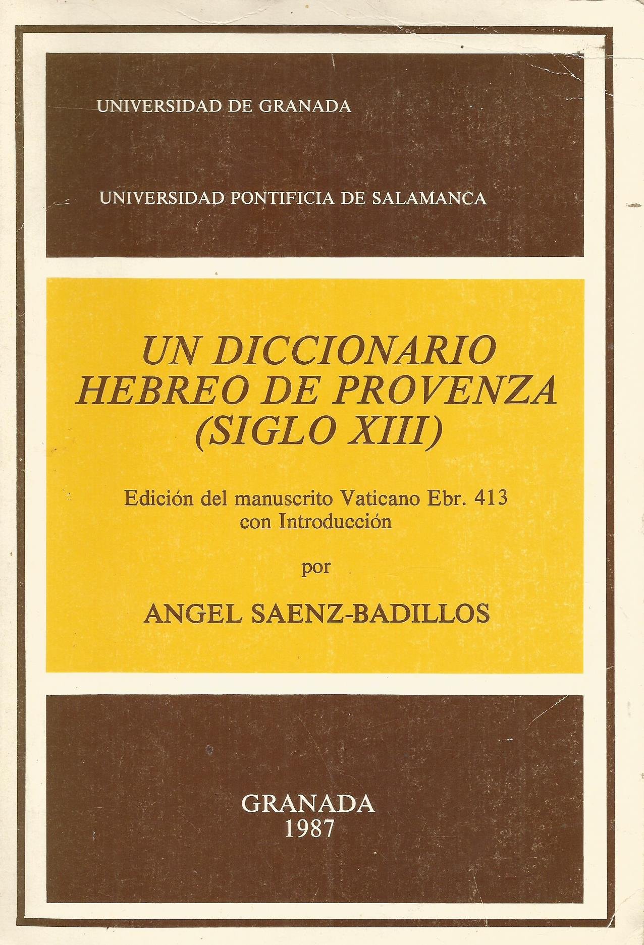 Un diccionario hebreo de Provenza ( siglo XIII )