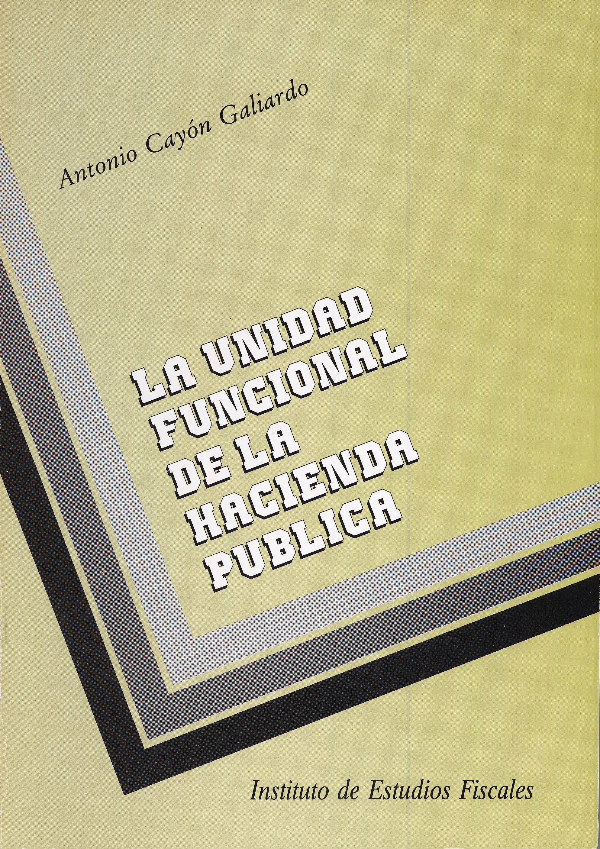 La unidad  funcional de la hacienda pública