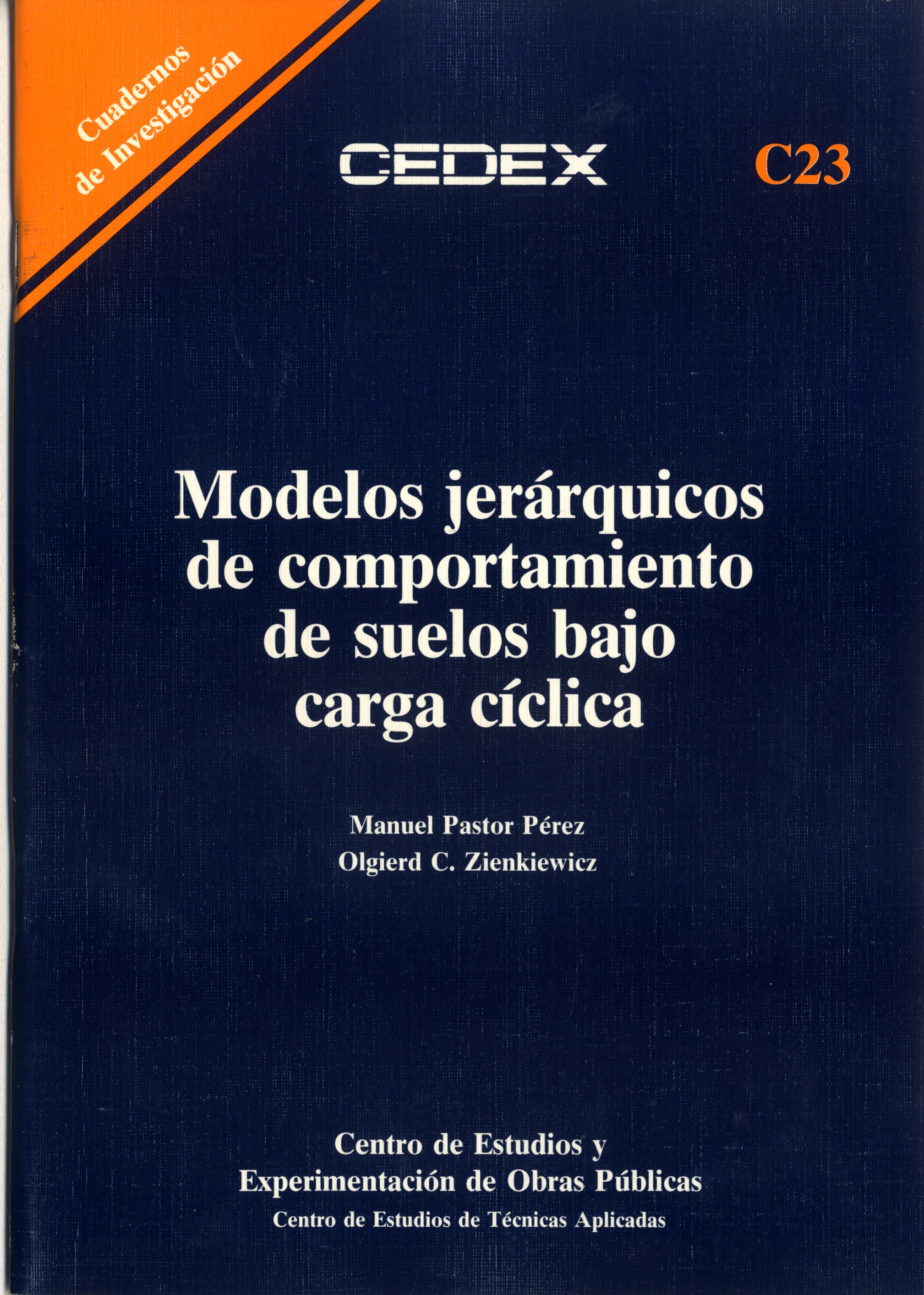 Modelos jerárquicos de comportamiento de suelos bajo carga cíclica. C-23
