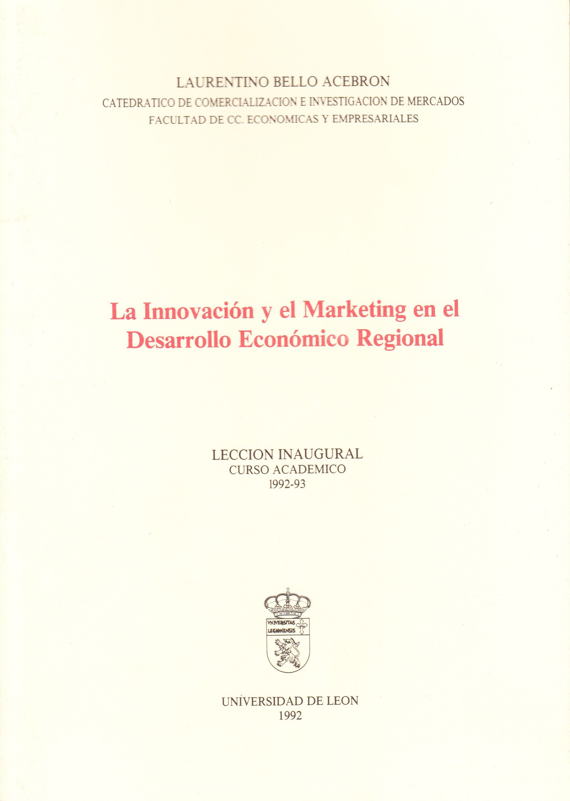 La innovación y el marketing en el desarrollo económico regional