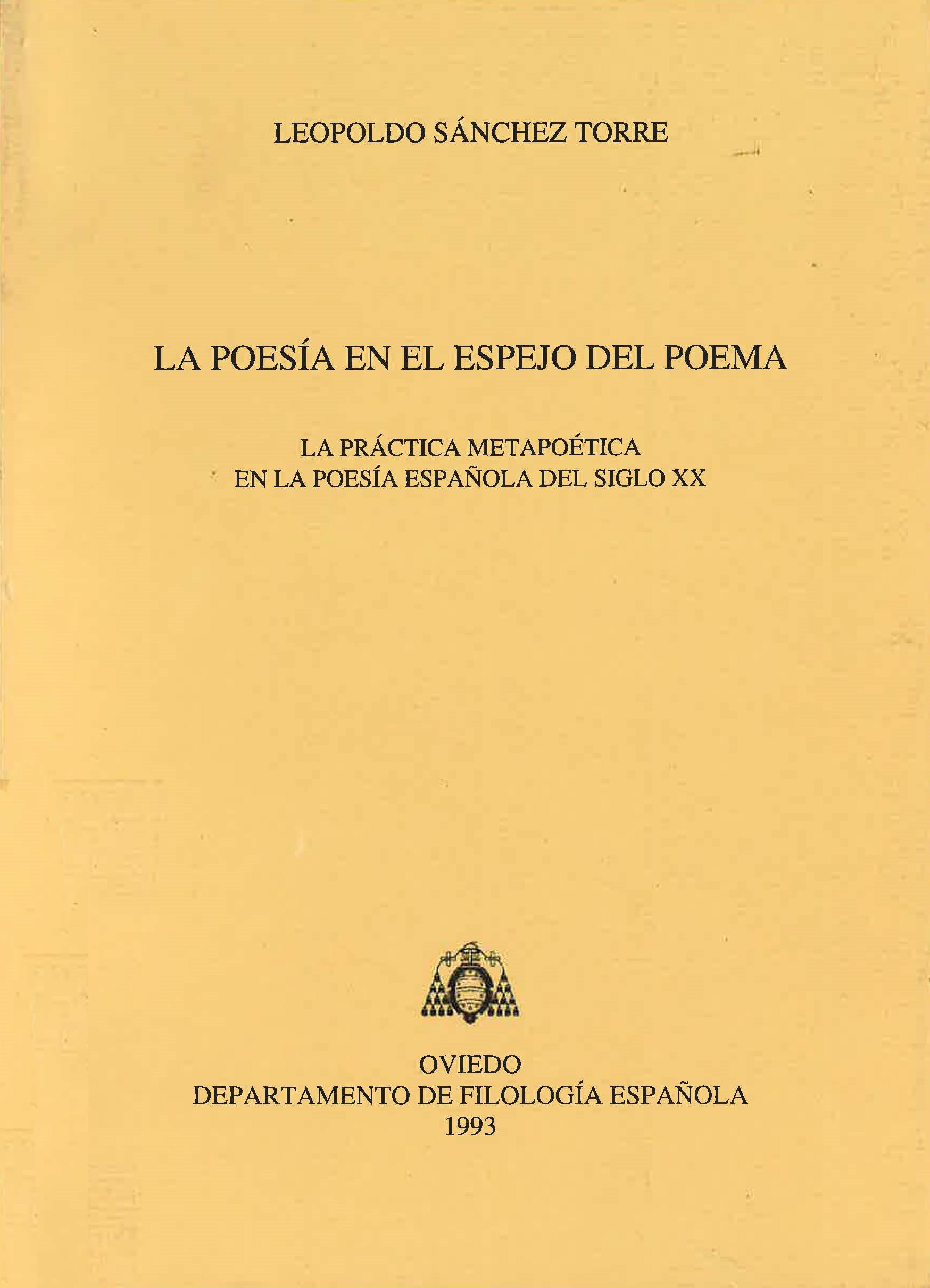 La poesía en el espejo del poema