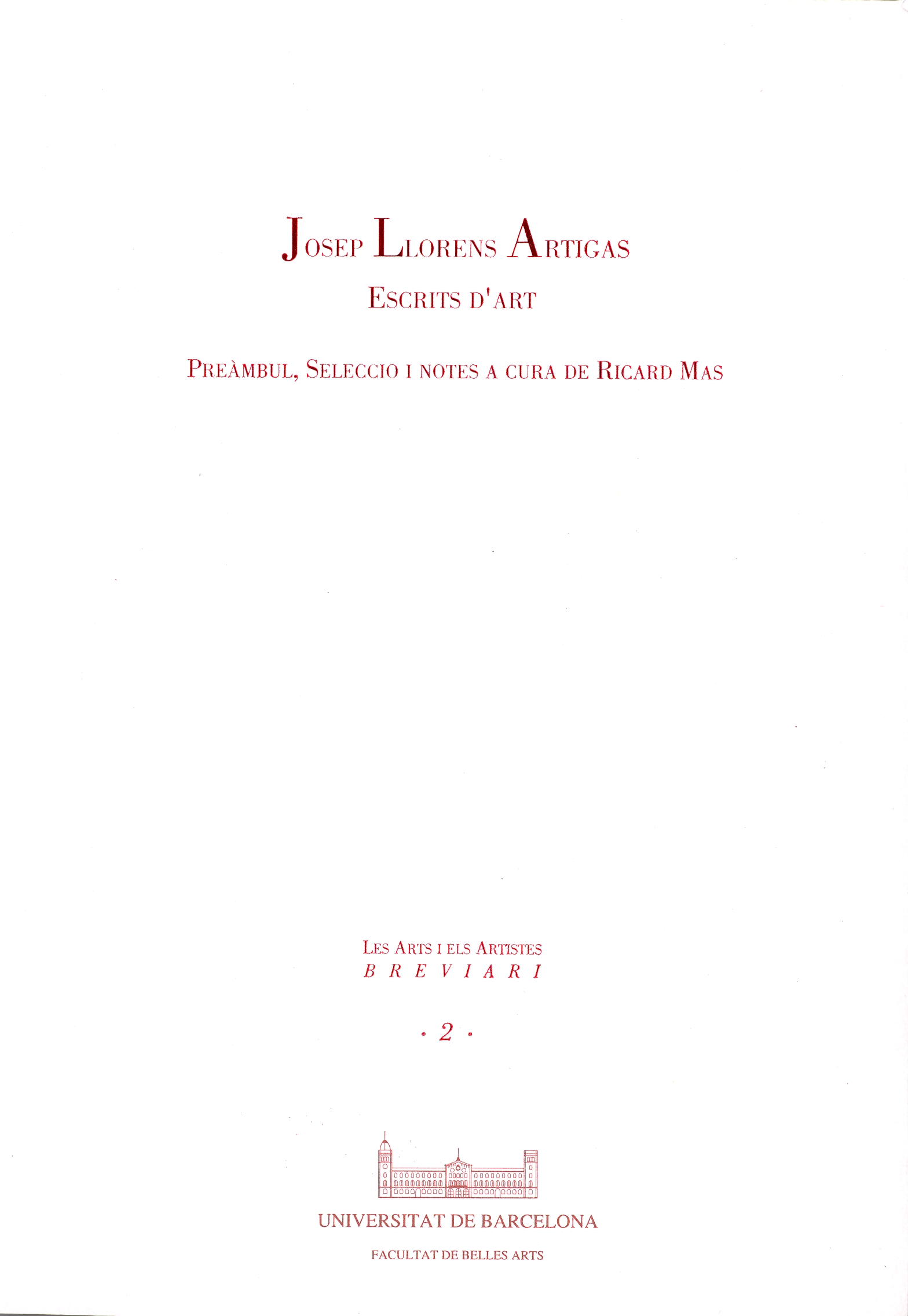 Josep Llorens Artigas.Escrits d'art