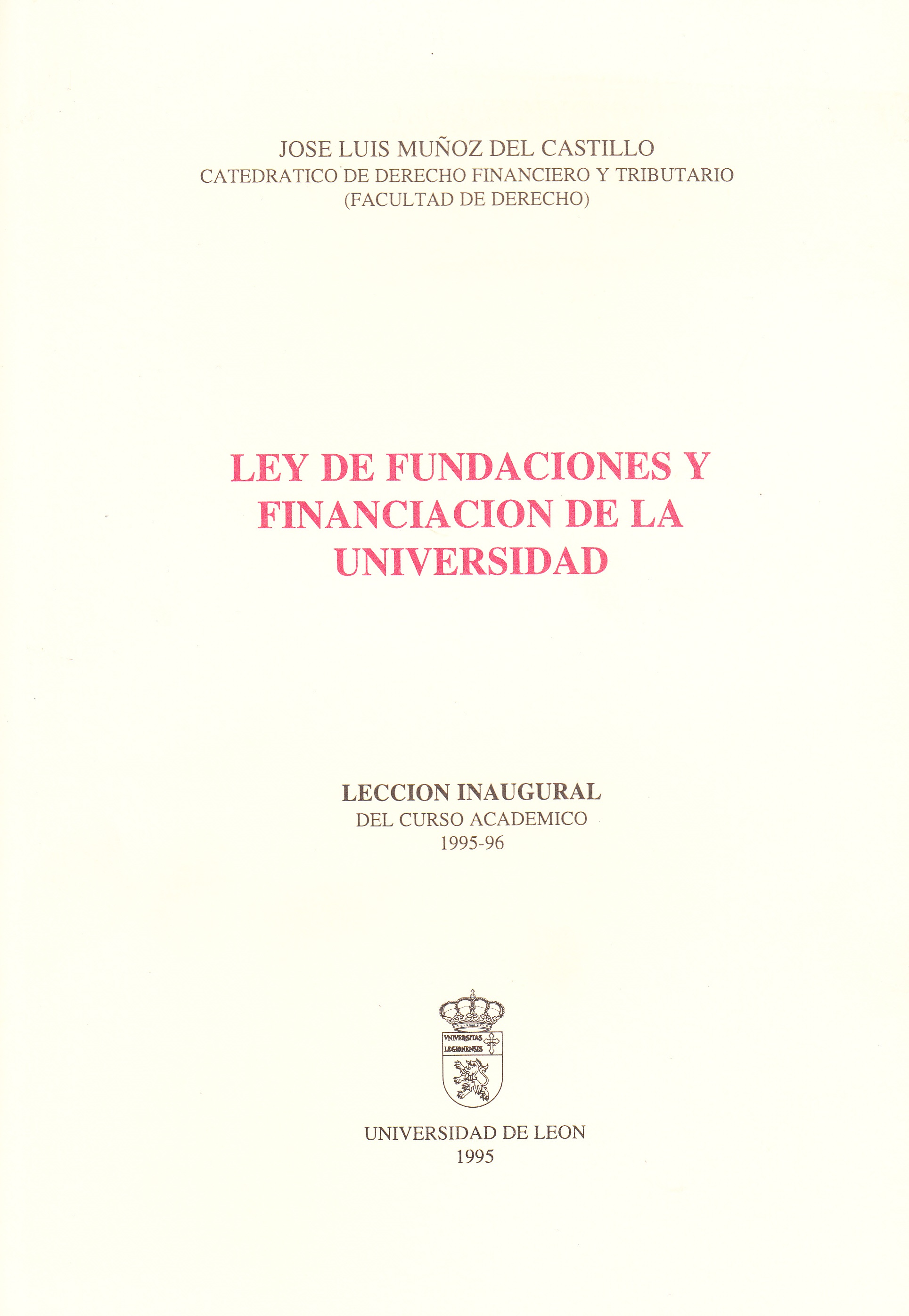 Ley de fundaciones y financiación de la Universidad