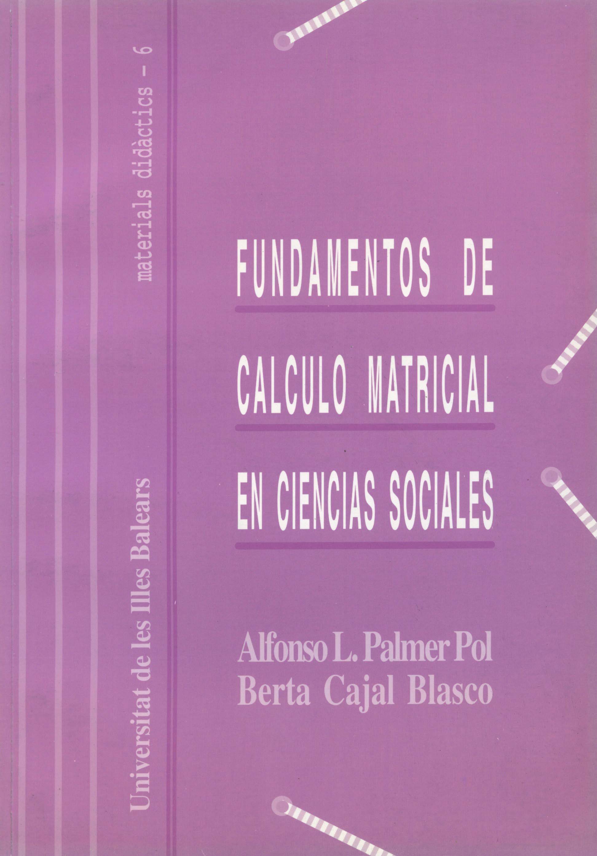 Fundamentos de cálculo matricial en ciencias socials