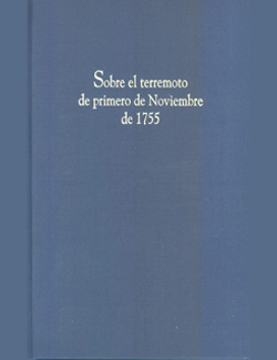 Sobre el terremoto de primero de noviembre de 1755