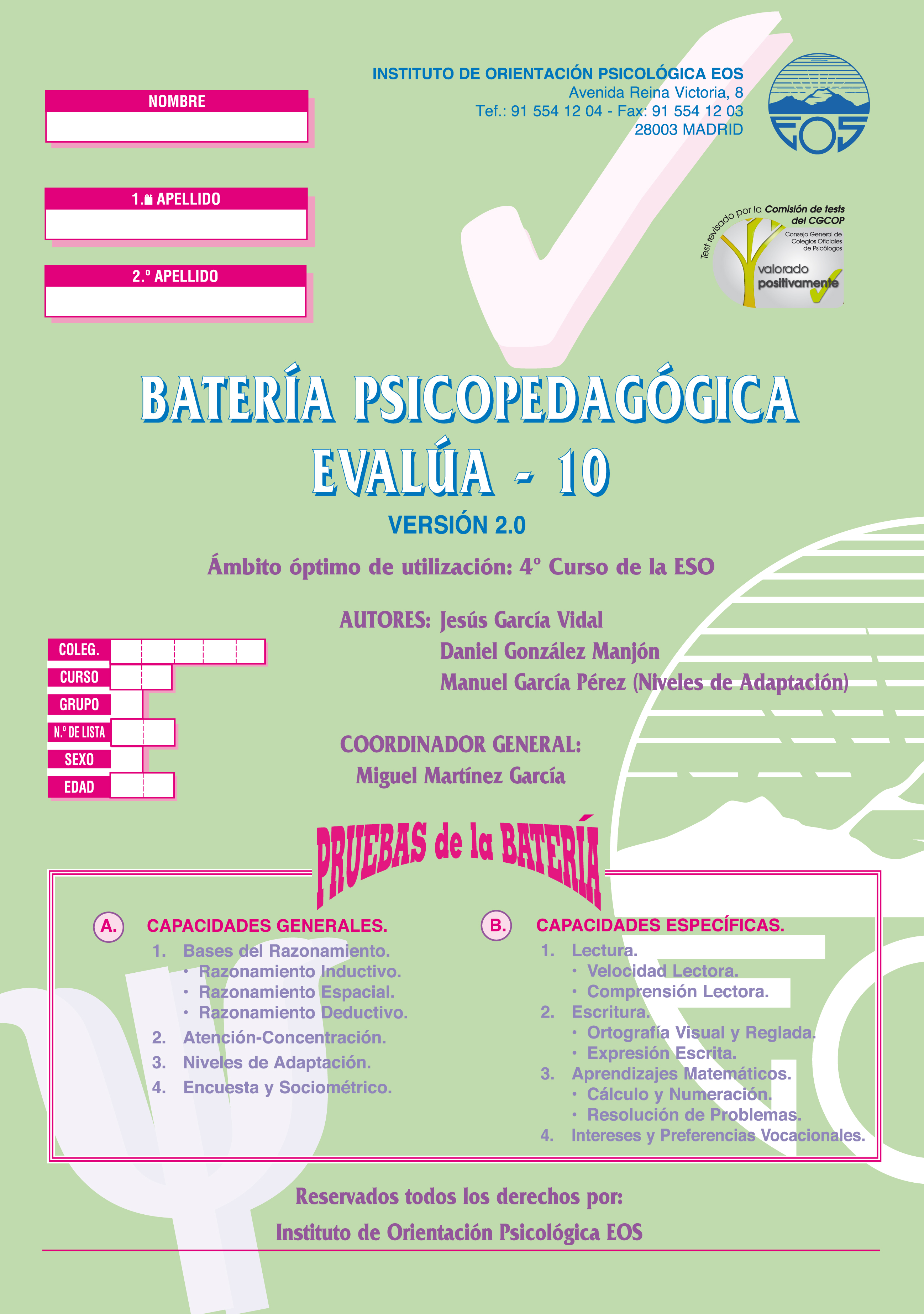 EVALÚA-10 (Batería)
