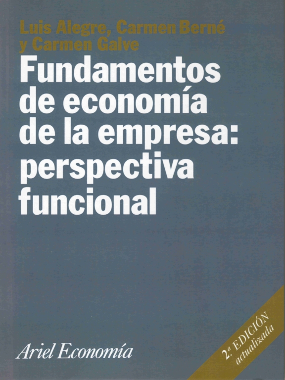 Fundamentos de economía de la empresa: perspectiva funcional