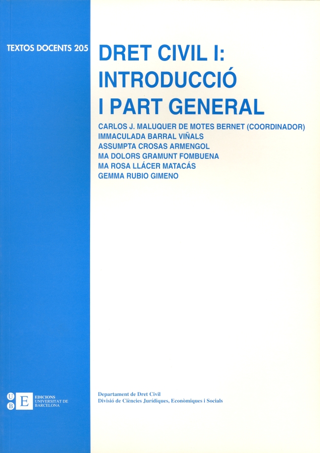 Dret civil I: introducció i part general
