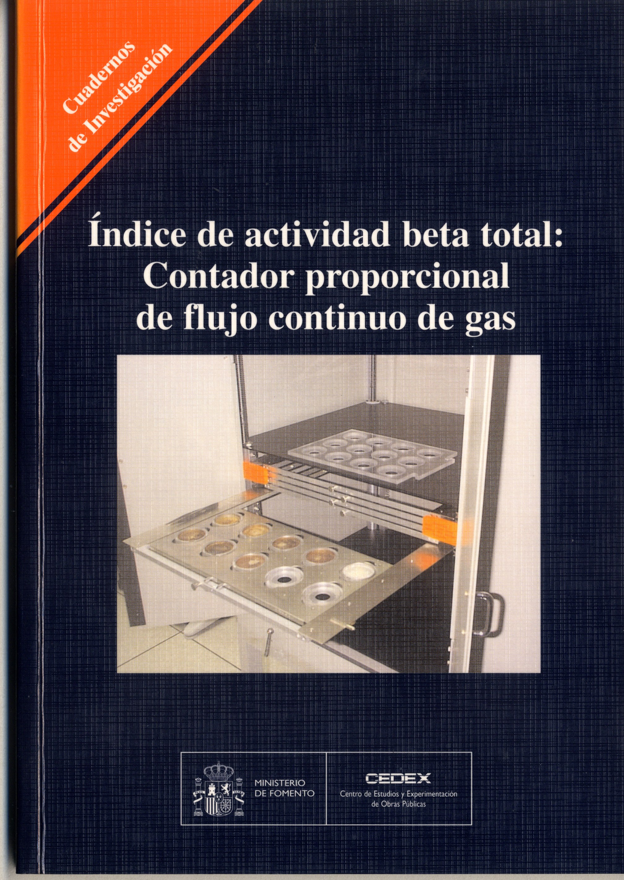 Índice de actividad beta total: contador proporcional de flujo continuo de gas. C-42