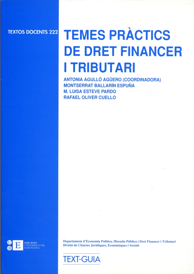 Temes pràctics de dret financer i tributari
