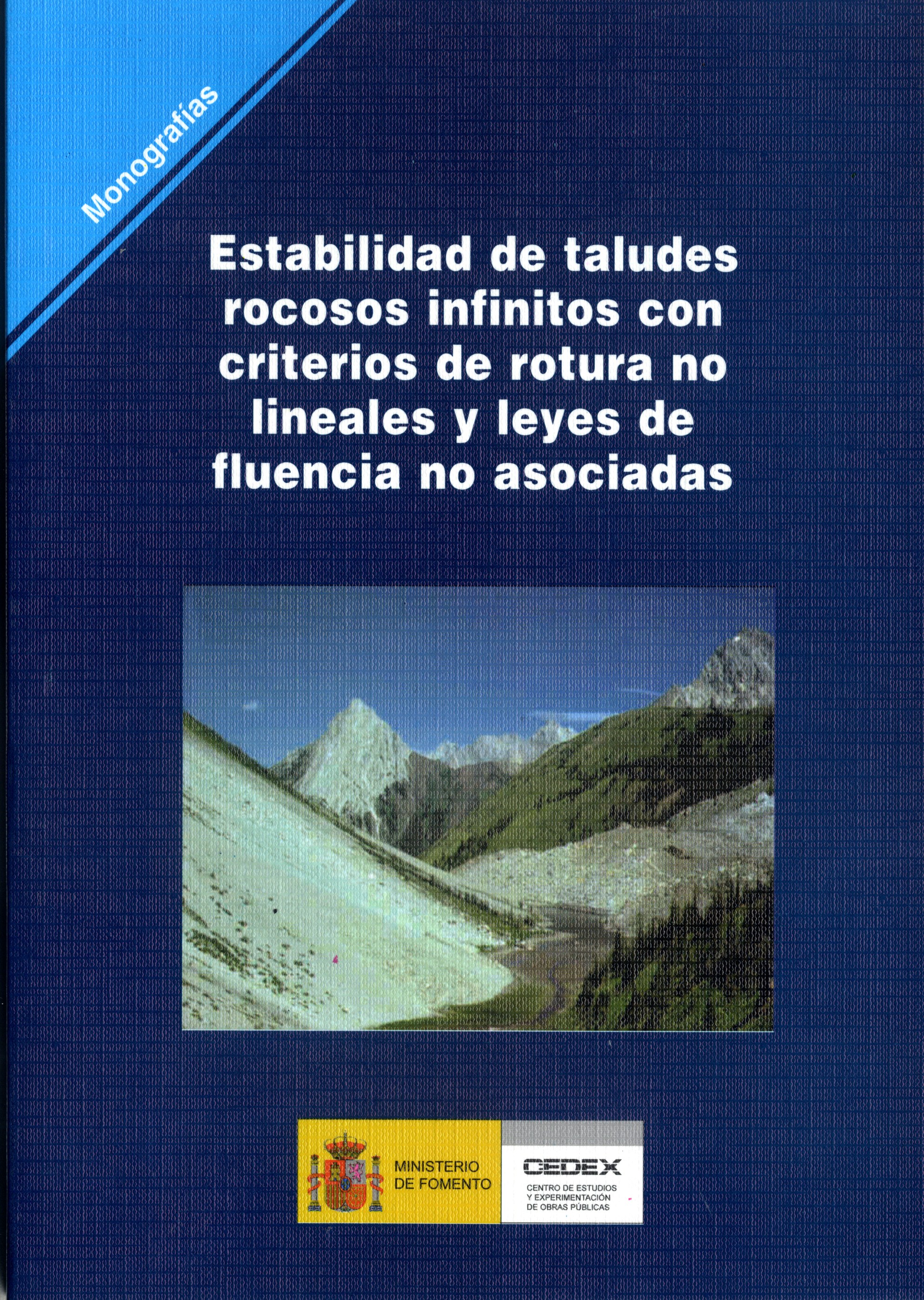 Estabilidad de taludes rocosos infinitos con criterios de rotura no lineales y leyes de fluencia no asociadas. M-80