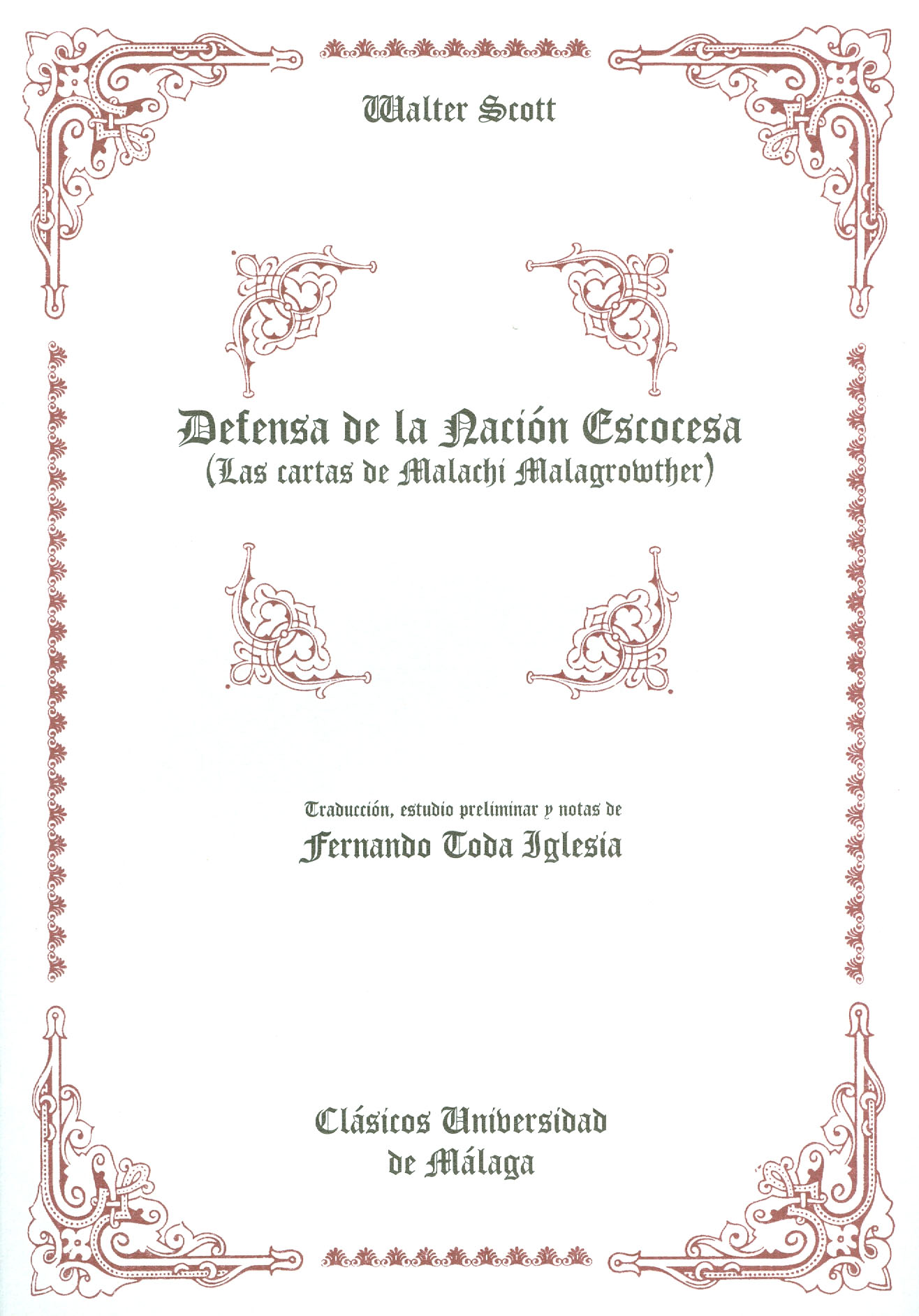 Defensa de la nación escocesa (Las cartas de Malachi Malagrowther)