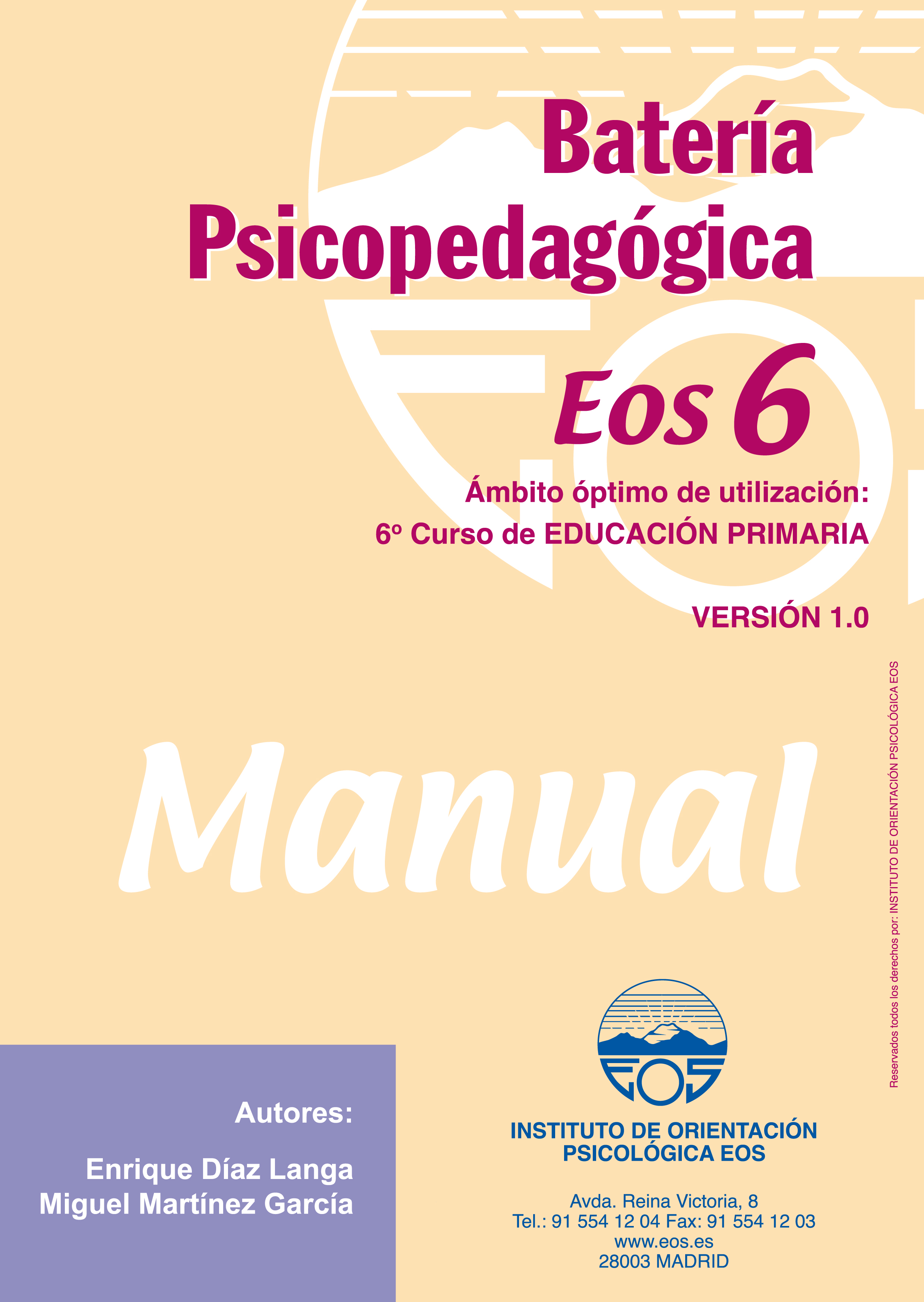 Batería Psicopedagógica EOS-6 (Manual)