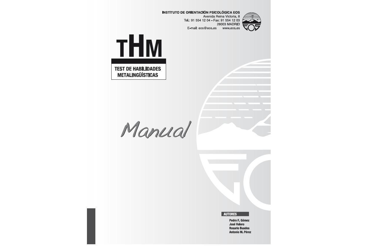 THM. Test de Habilidades Metalingüísticas