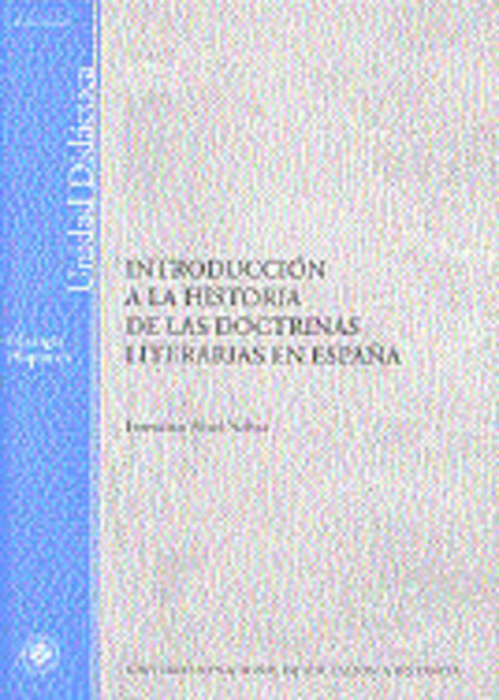 Introducción a la historia de las doctrinas literarias en España