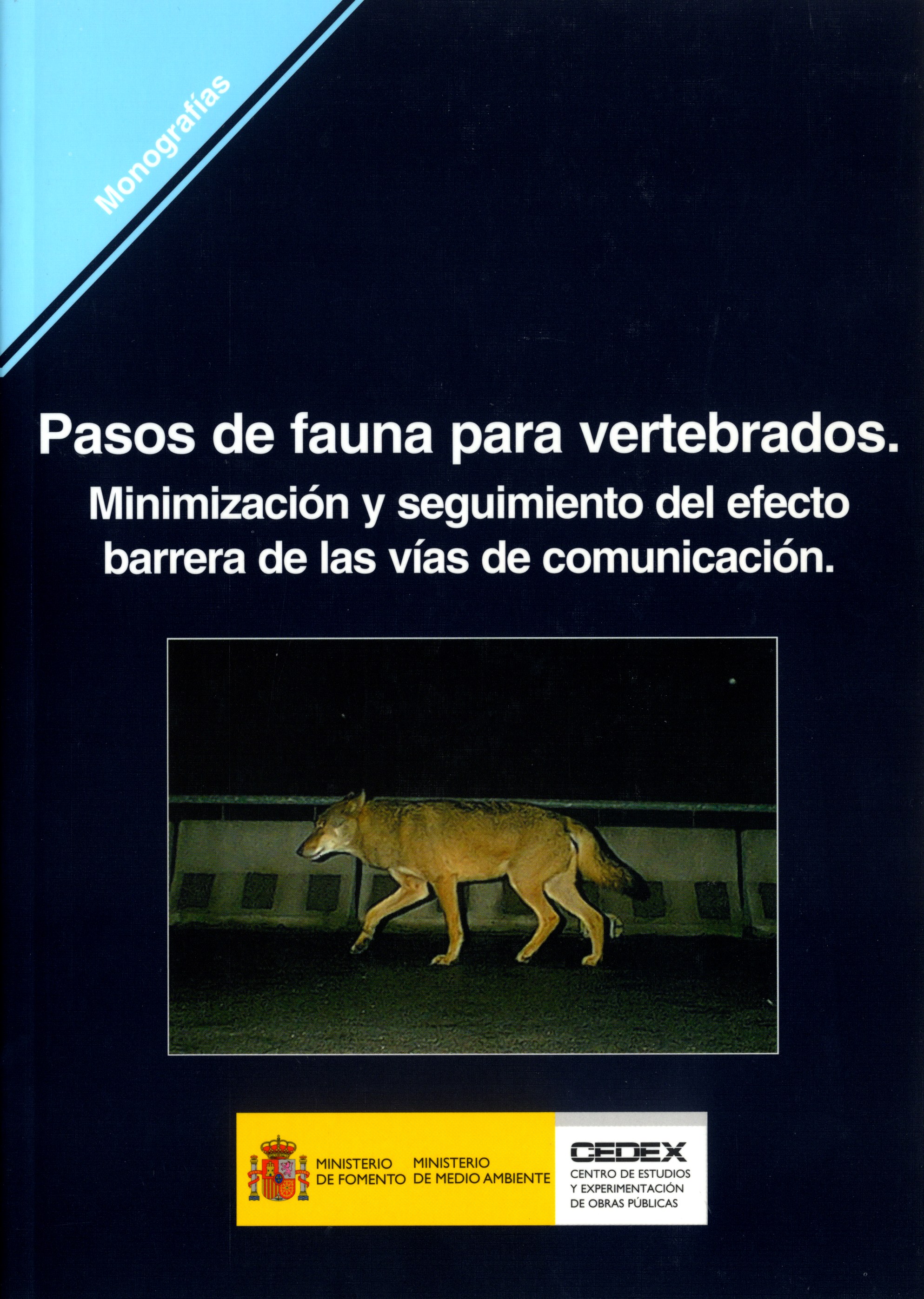 Pasos de fauna para vertebrados. Minimización y seguimiento del efecto barrera de las vías de comunicación. M-86