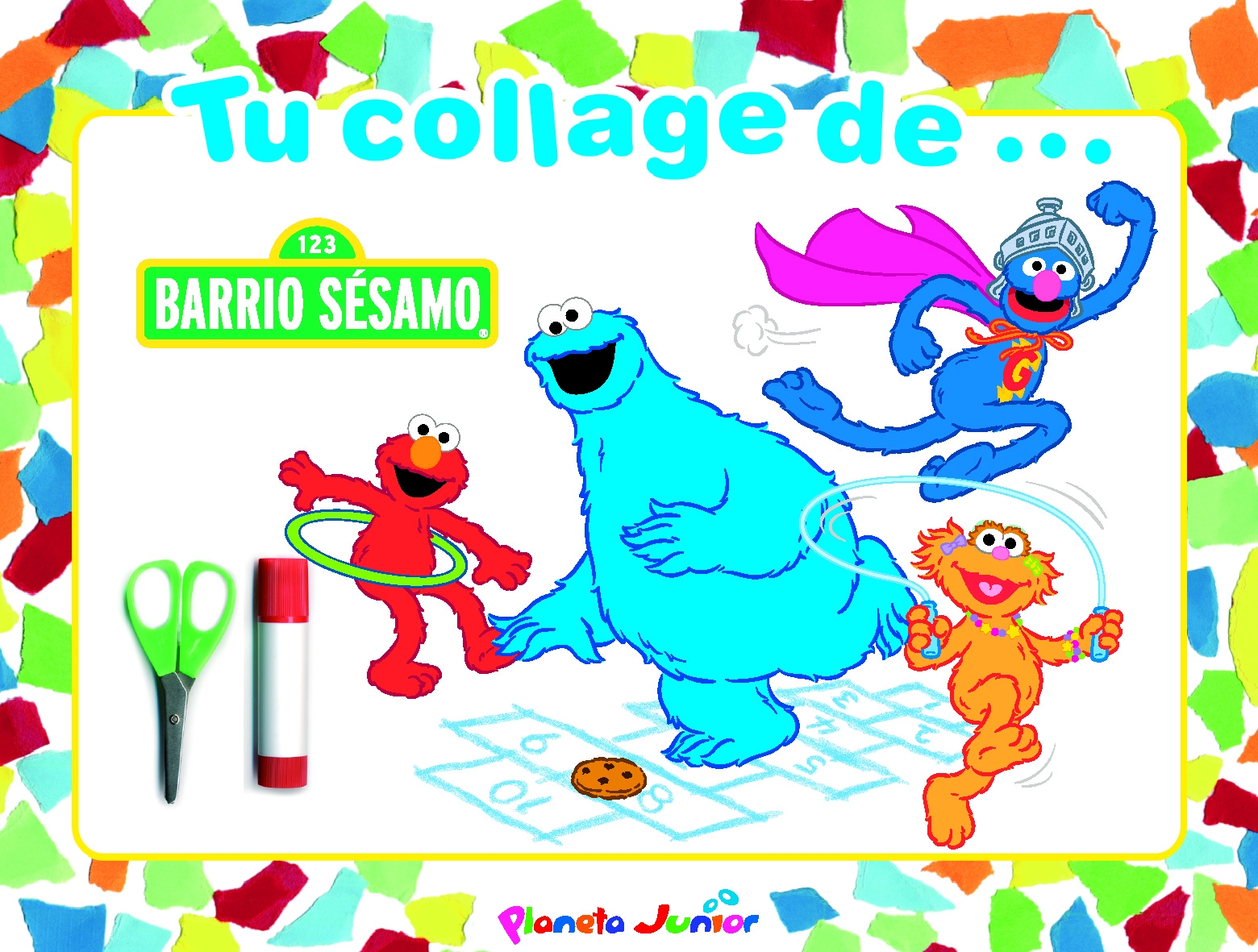 Barrio Sésamo. Pintamanía collage