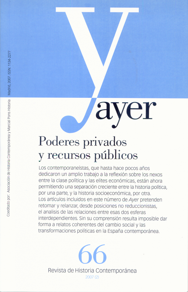 PODERES PRIVADOS Y RECURSOS PÚBLICOS