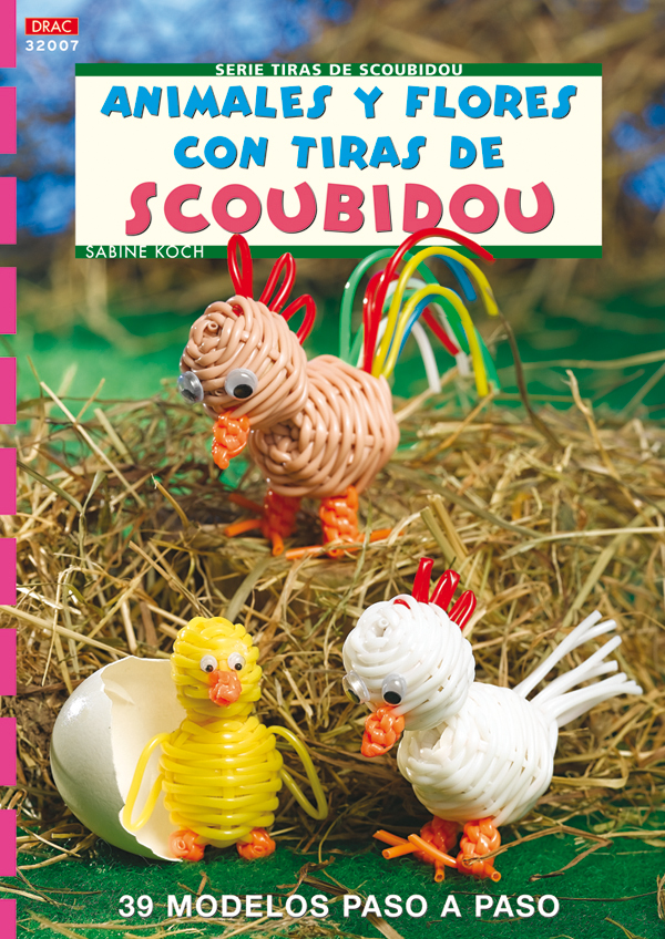 Serie Scoubidou nº 7. ANIMALES Y FLORES CON TIRAS DE SCOUBIDOU