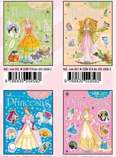Mi libro brillante de hadas y princesas con pegatinas (4 títulos)