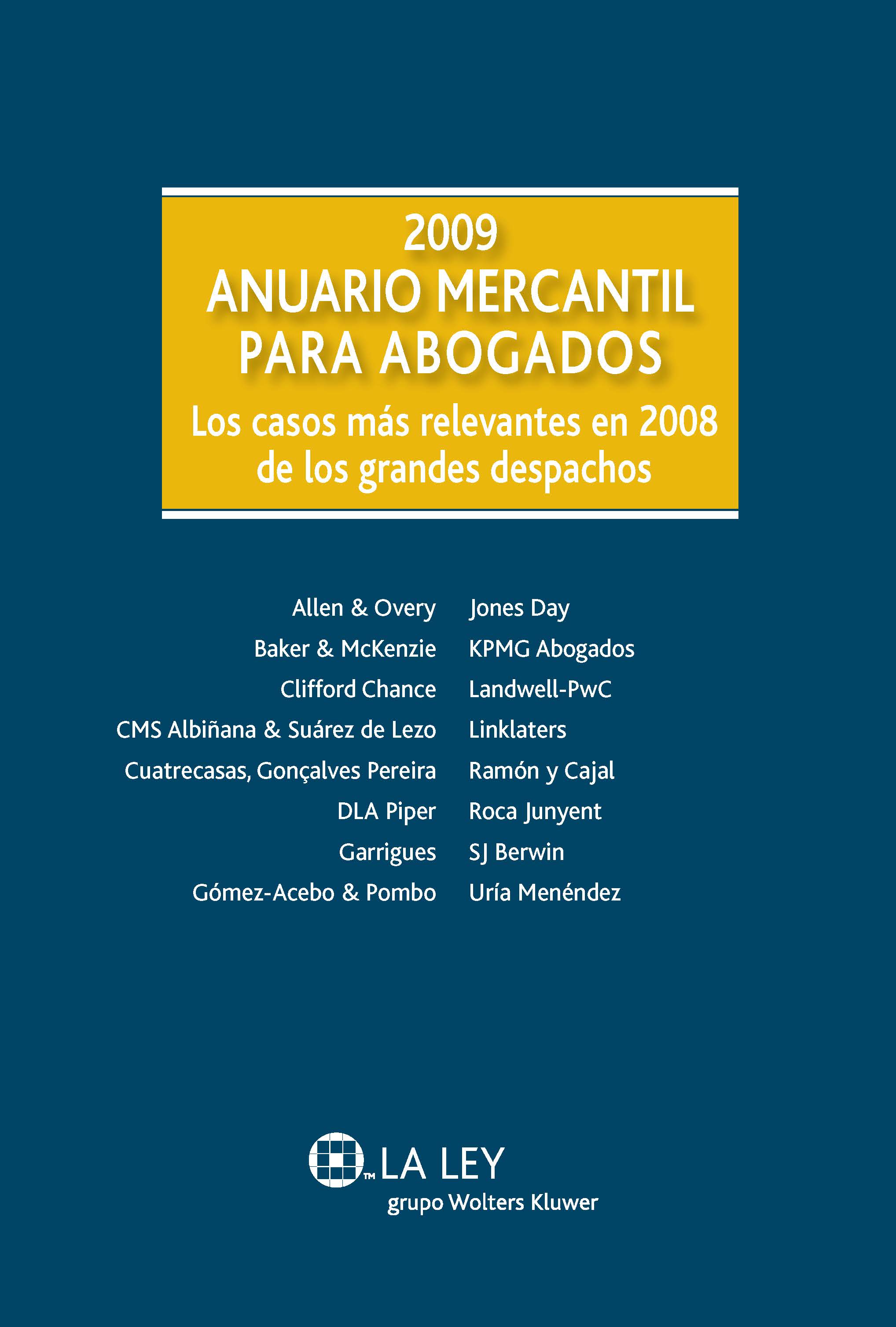 Anuario Mercantil para Abogados 2009