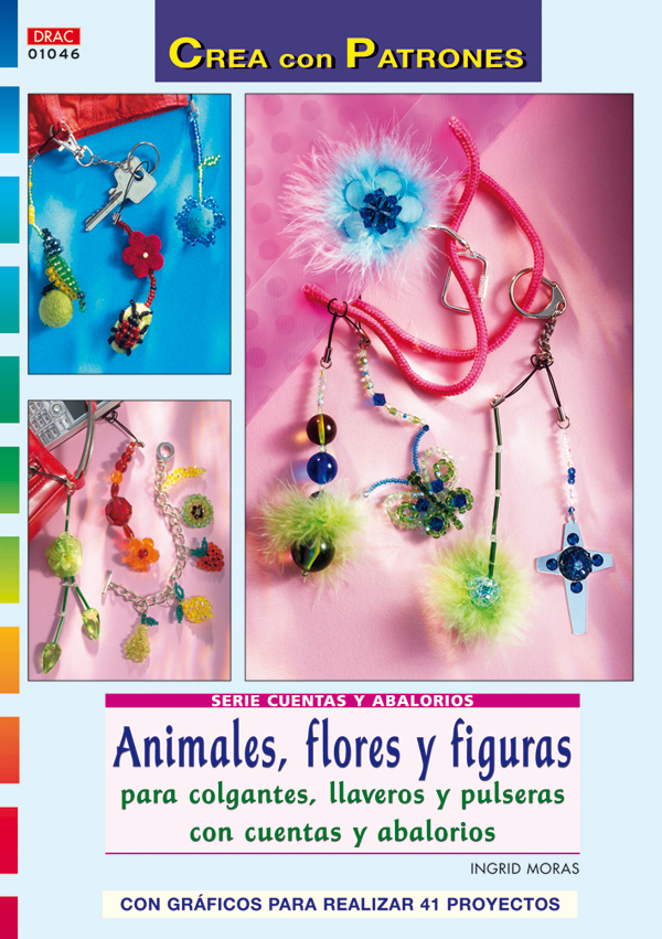 Serie Cuentas y Abalorios  nº 46. ANIMALES FLORES Y FIGURAS PARA COLGANTES, LLAVEROS Y PULSERAS.