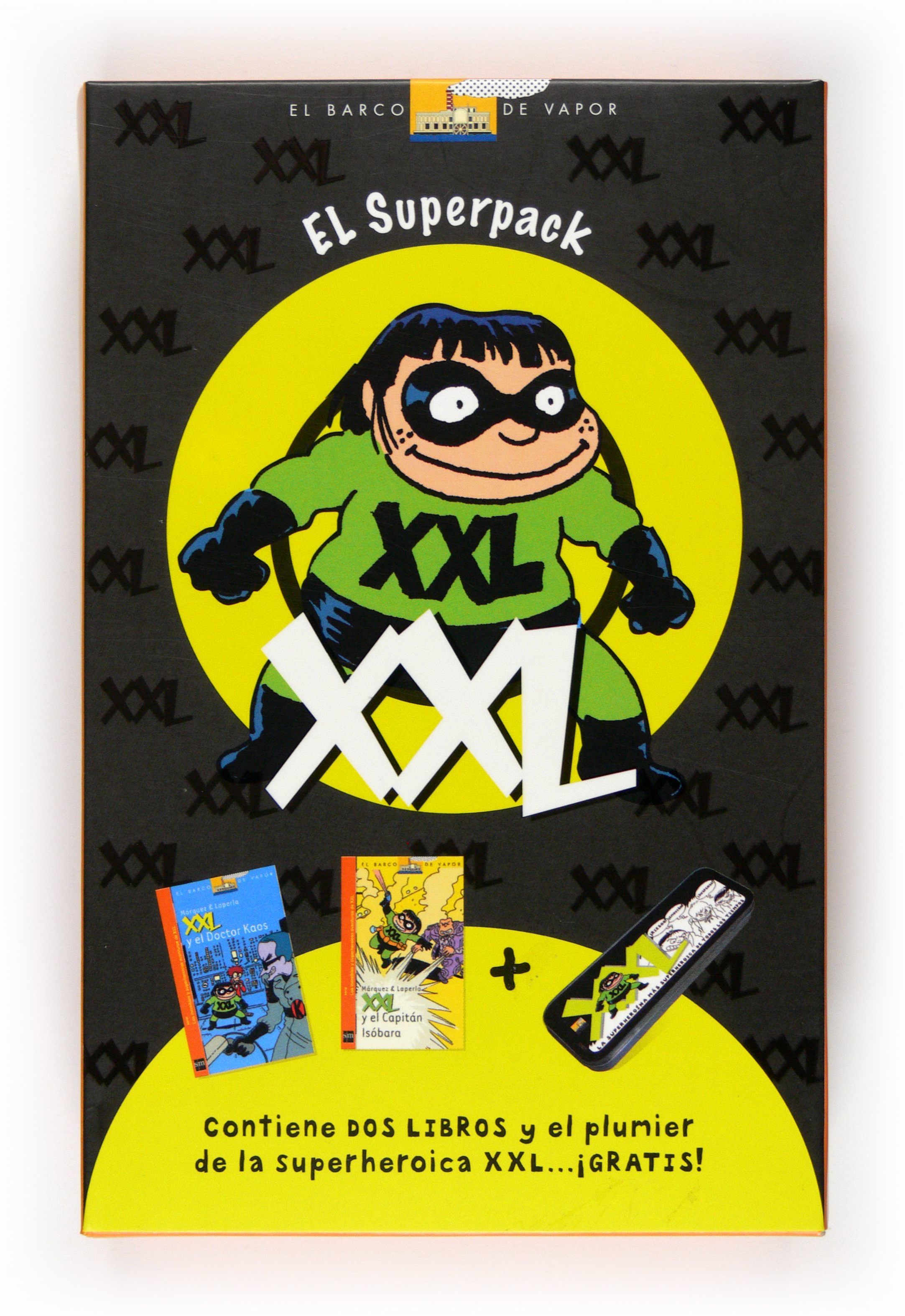 Superpack XXL: XXL y el Doctor Kaos + XXL y el Capitán Isóbara + Plumier