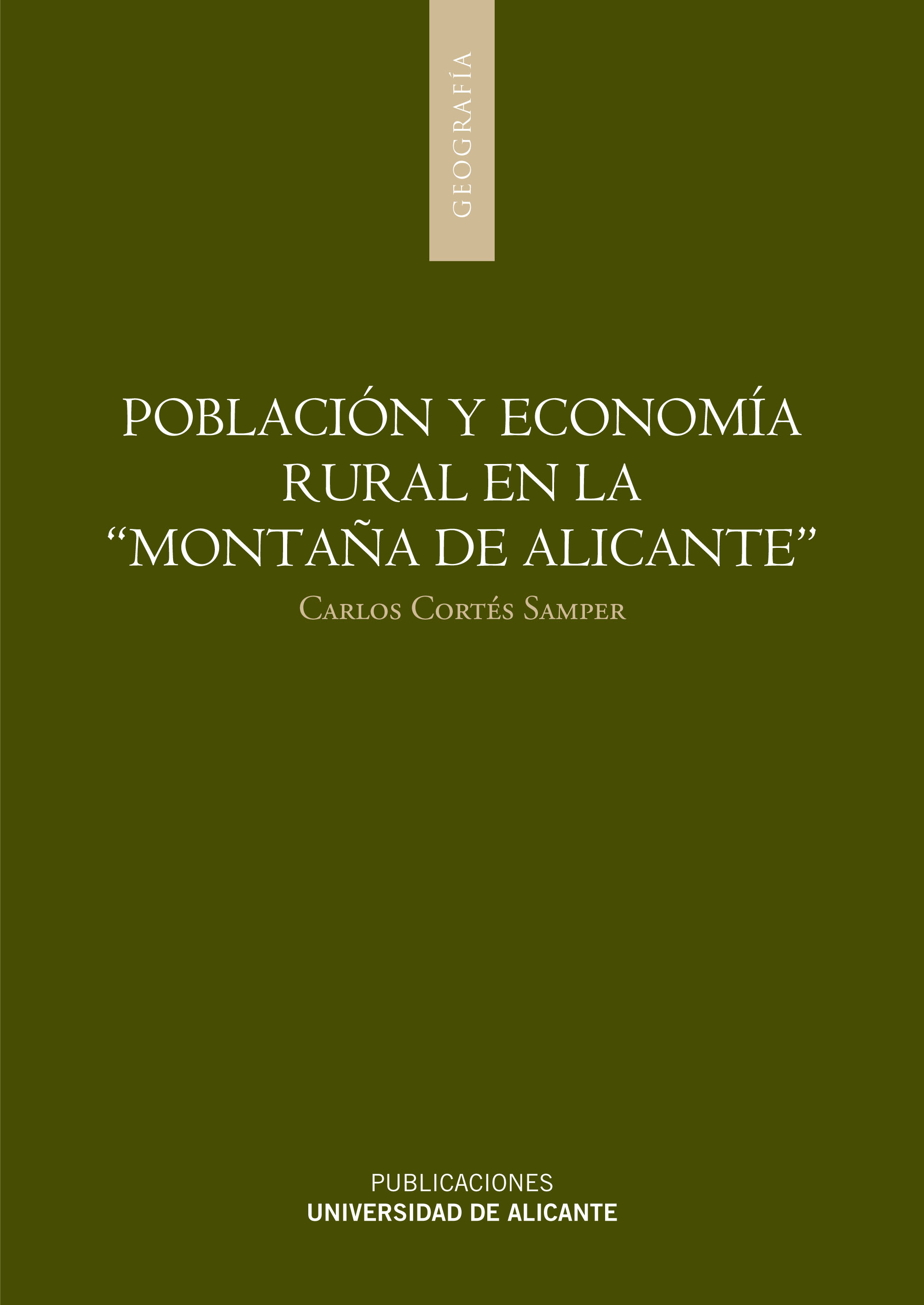 Población y economía rural en la Montaña de Alicante
