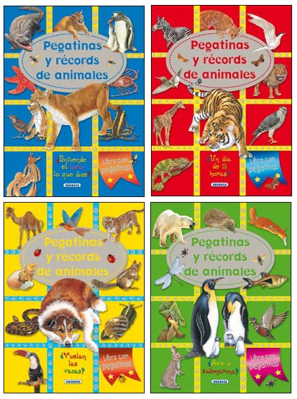 Pegatinas y récords de animales (4 títulos)