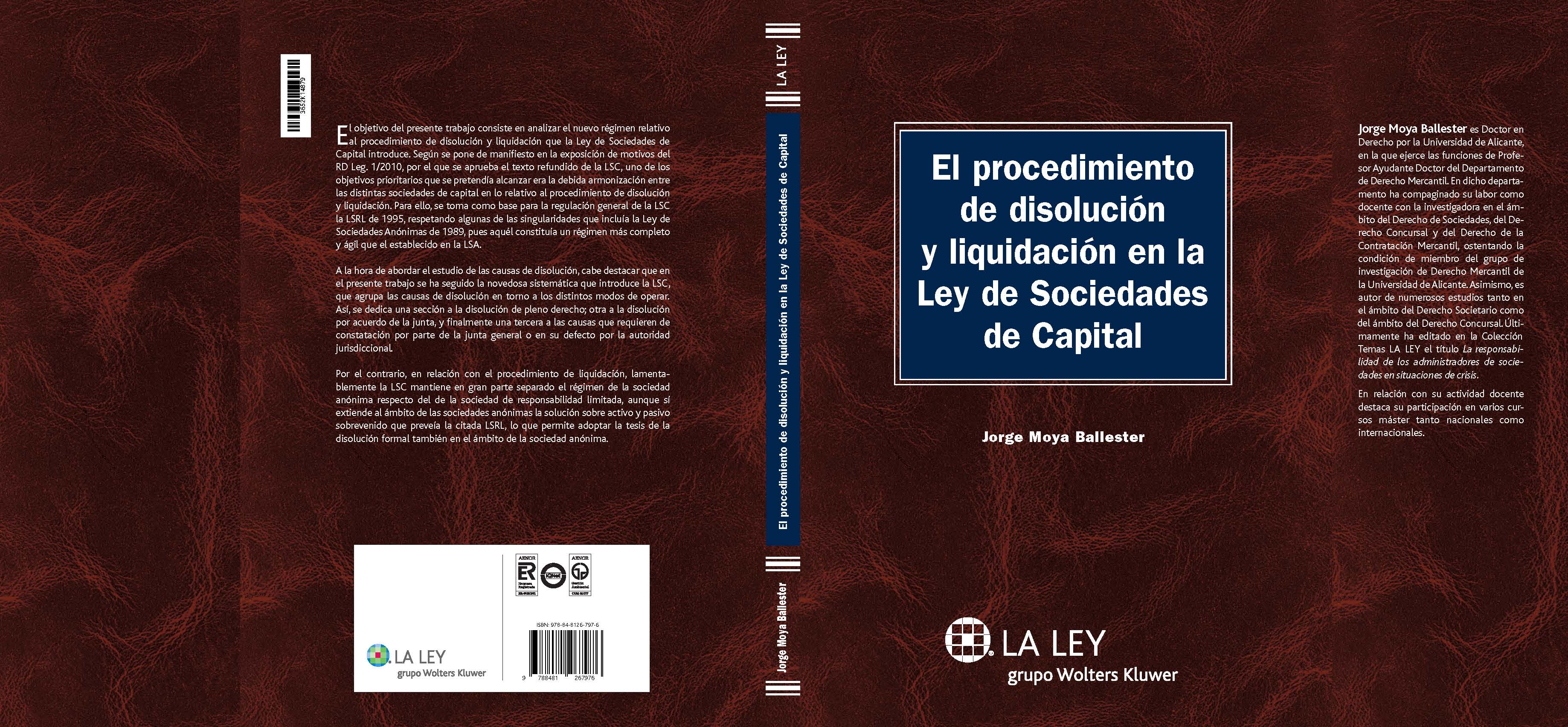El procedimiento de disolución y liquidación en la Ley de Sociedades de Capital
