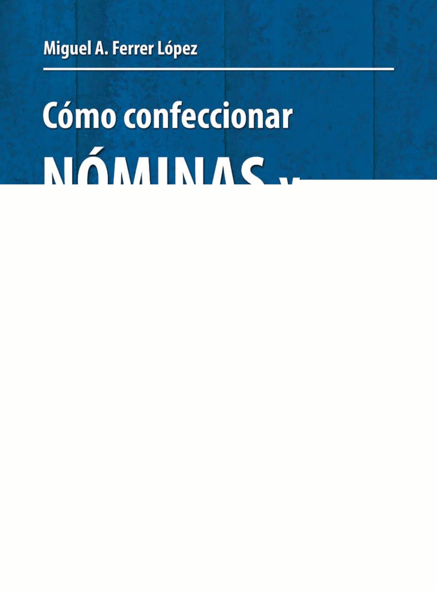 Cómo confeccionar nóminas y seguros sociales 2010