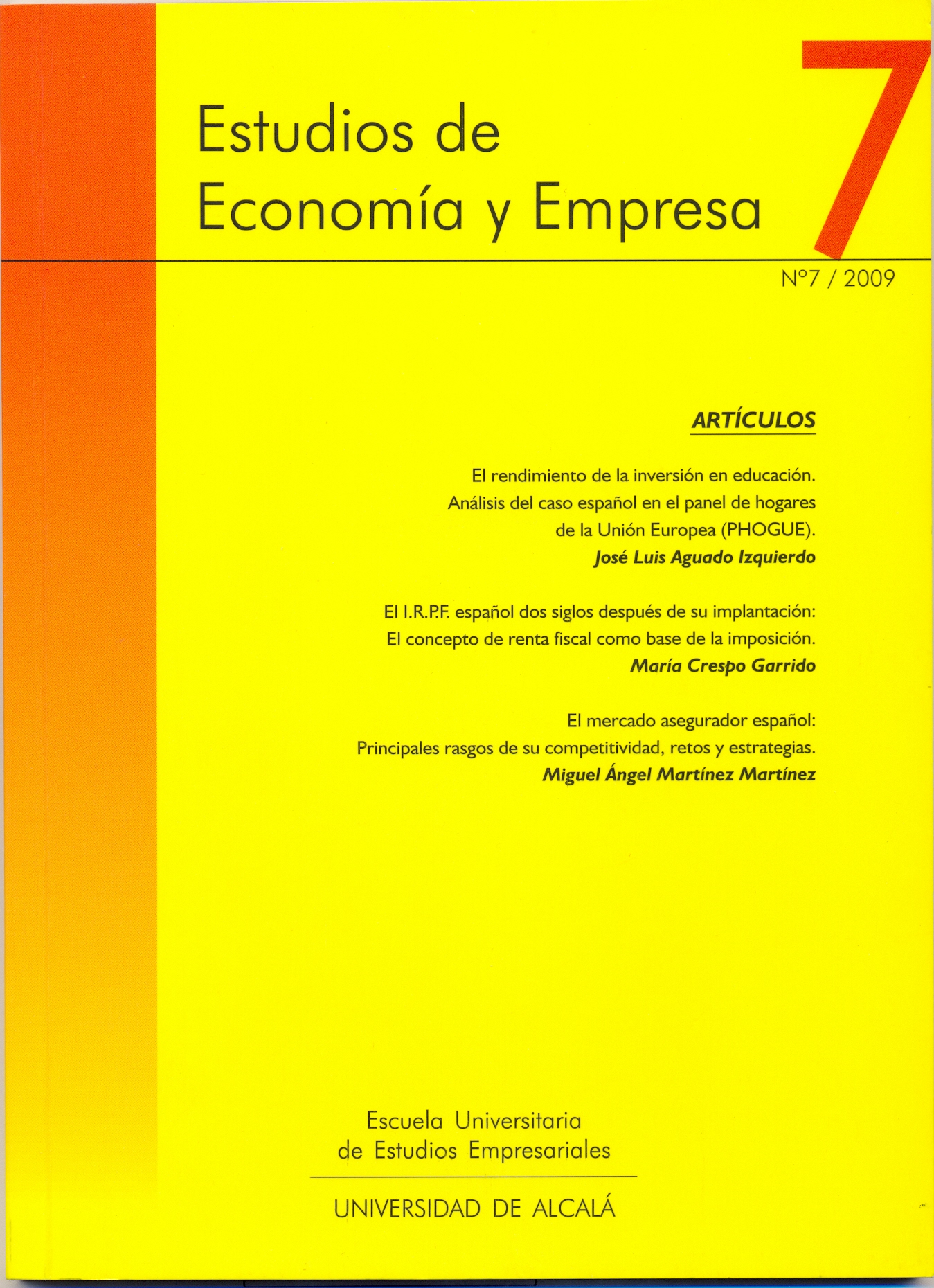 Estudios de Economía y Empresa. nº7/ 2009