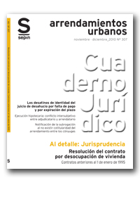 Resolución del contrato por desocupación de la vivienda. Contratos anteriores al 1 de enero de 1995
