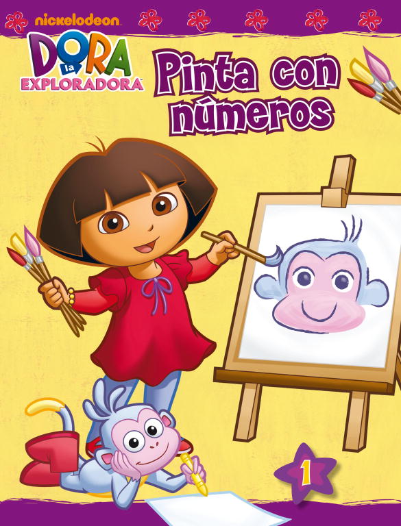 Dora la Exploradora. Actividades - Pinta con números