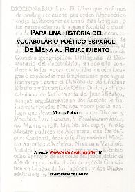 Para una historia del vocabulario poético español.