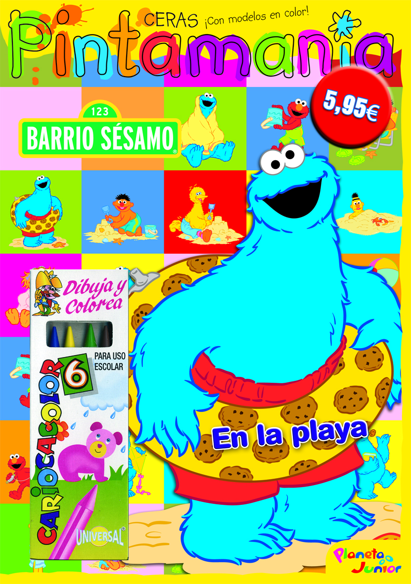 Barrio Sésamo. Pintamanía ceras