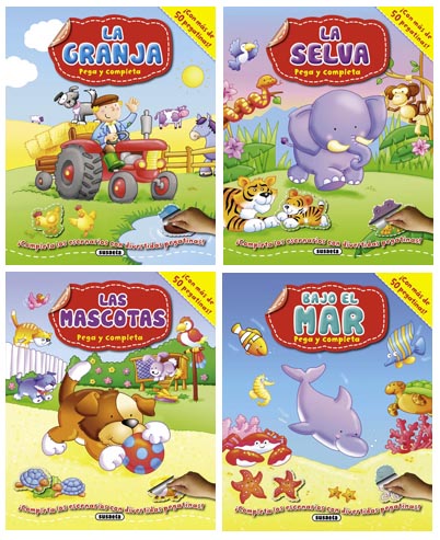 Pega y completa (4 títulos)