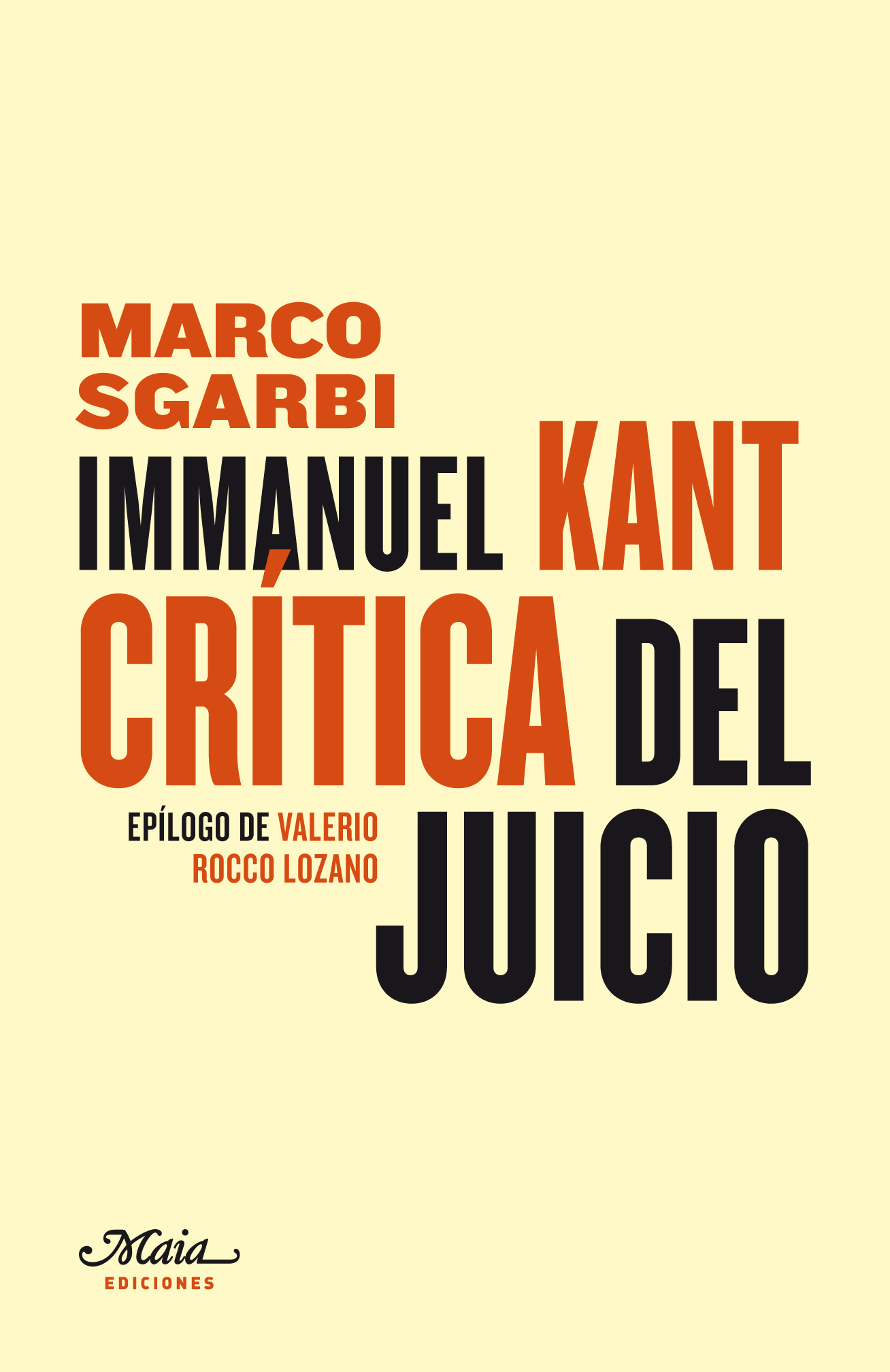 Immanuel Kant. Crítica del Juicio