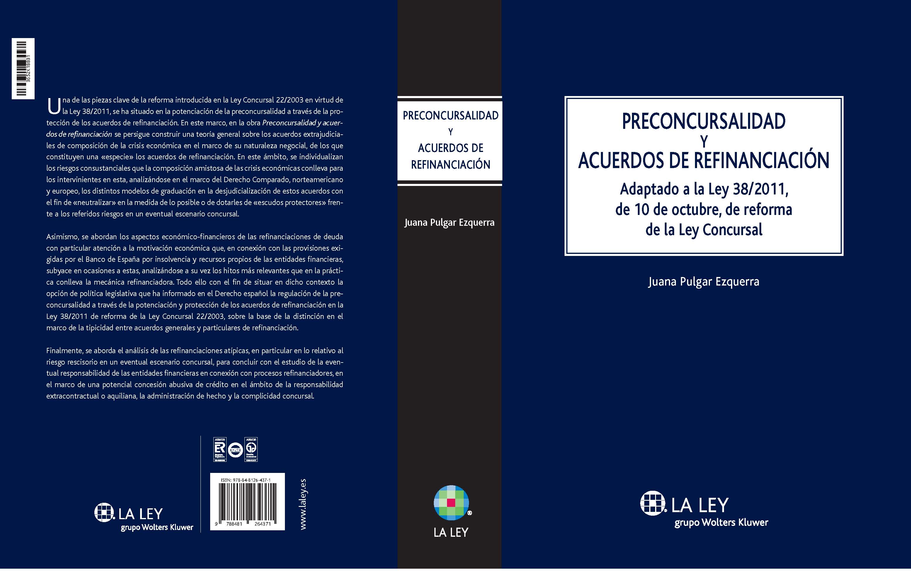 Preconcursalidad y acuerdos de refinanciación