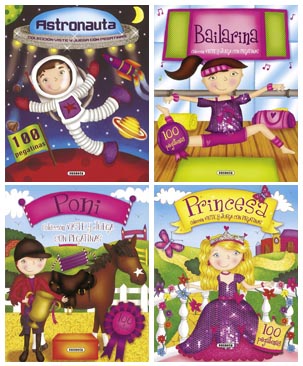 Viste y juega con pegatinas (4 títulos)