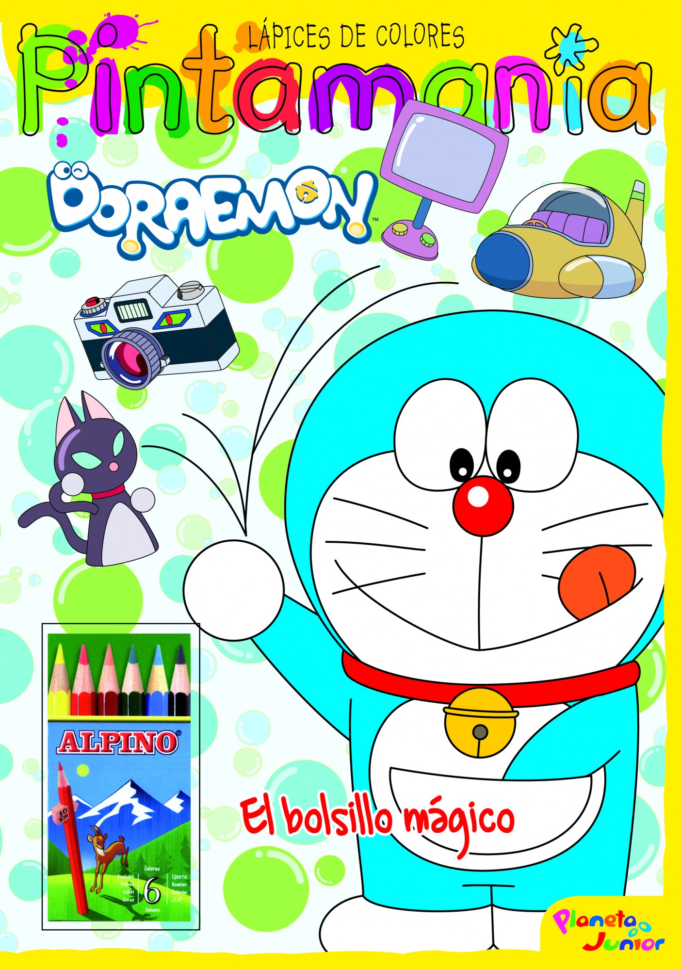 Doraemon. Pintamanía Lápices de colores