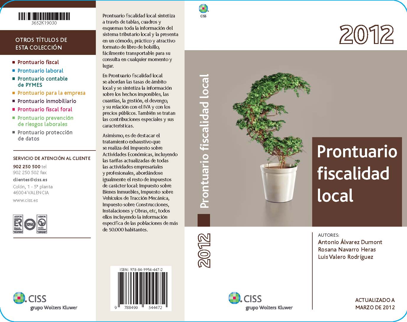 Prontuario fiscalidad local 2012
