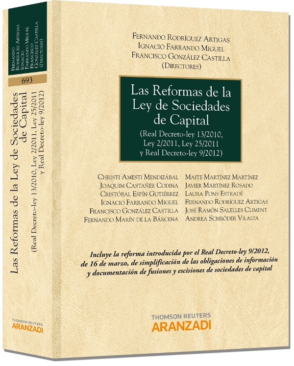 Las reformas de la Ley de Sociedades de Capital