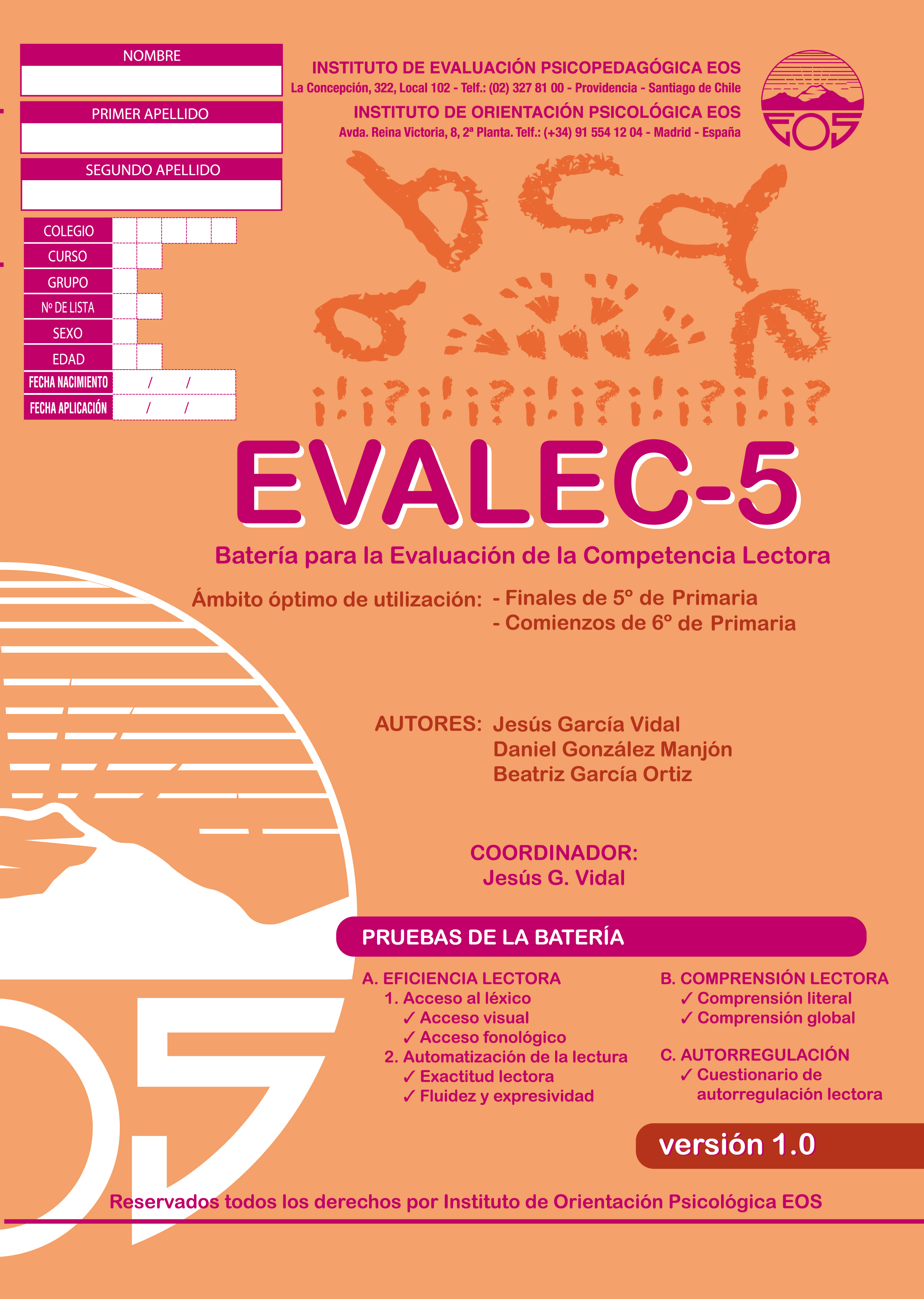 EVALEC 5 Batería para la Evaluación de la Competencia Lectora