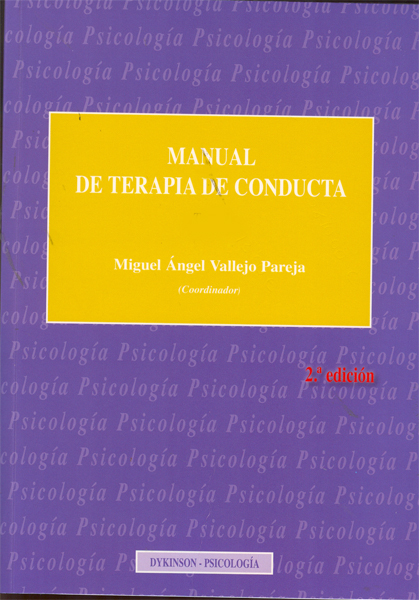 Manual de Terapia de Conducta. Tomo I