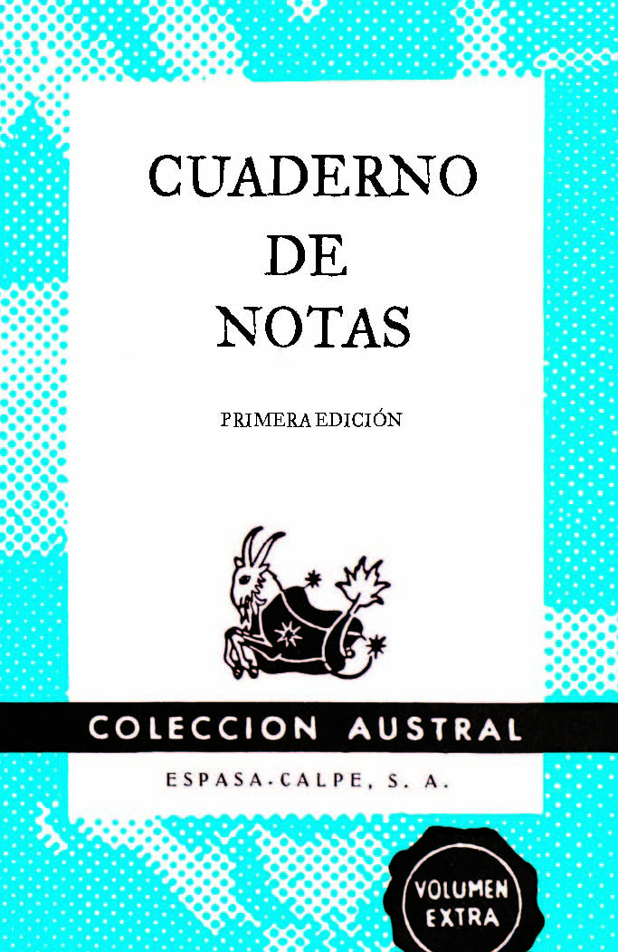 Cuaderno de notas azul 11,2x17,4cm