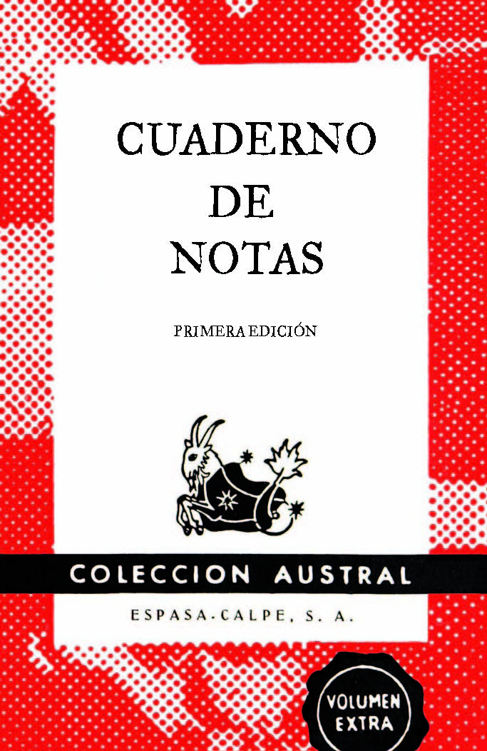 Cuaderno de notas rojo 11,2x17,4cm