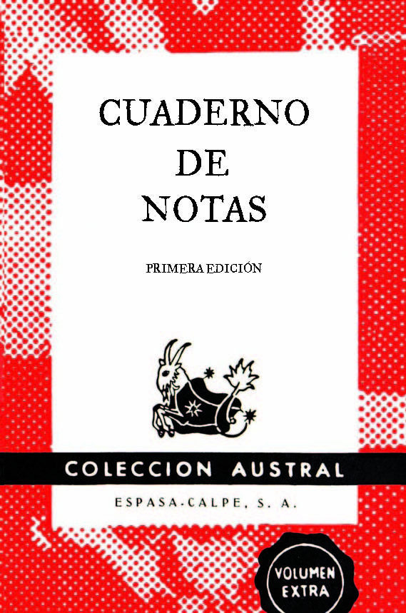 Cuaderno de notas rojo 9x14cm