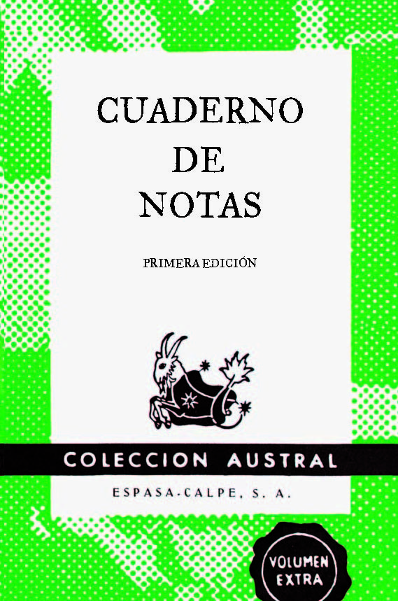 Cuaderno de notas verde 11,2x17,4