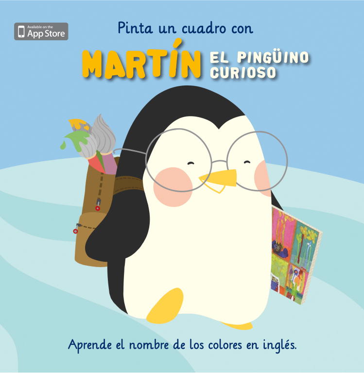 Pinta un cuadro con Martín el pingüino curioso